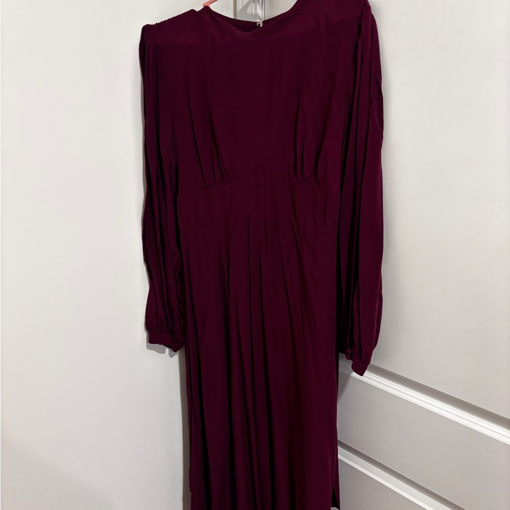 Long Sleeve Burgundy Women’s Dress